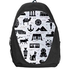 Dark-seamless-pattern-symbols-landmarks-signs-egypt --- Backpack Bag by Jancukart