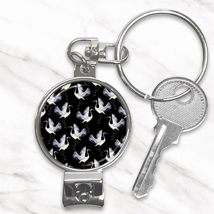 Crane-pattern Nail Clippers Key Chain