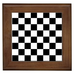 Chess Board Background Design Framed Tile by Wegoenart