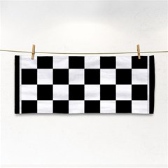 Chess Board Background Design Hand Towel by Wegoenart