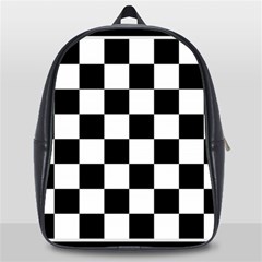 Chess Board Background Design School Bag (large) by Wegoenart