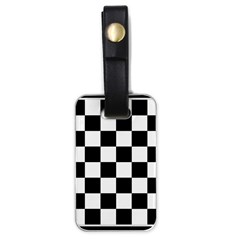 Chess Board Background Design Luggage Tag (one Side) by Wegoenart