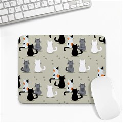 Cute-cat-seamless-pattern Small Mousepad by Wegoenart