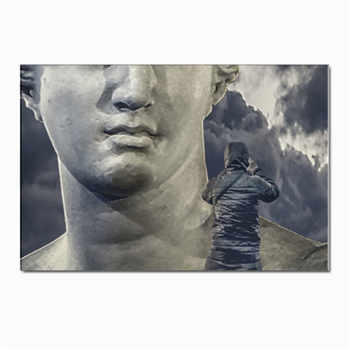 Men Taking Photos Of Greek Goddess Postcard 4 x 6  (Pkg of 10)