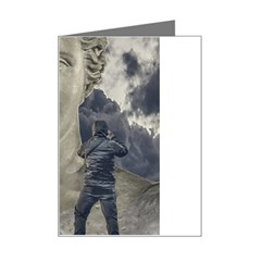 Men Taking Photos Of Greek Goddess Mini Greeting Card by dflcprintsclothing