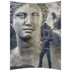 Men Taking Photos Of Greek Goddess Back Support Cushion by dflcprintsclothing