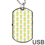 Pineapple Glitter Dog Tag USB Flash (Two Sides) Front