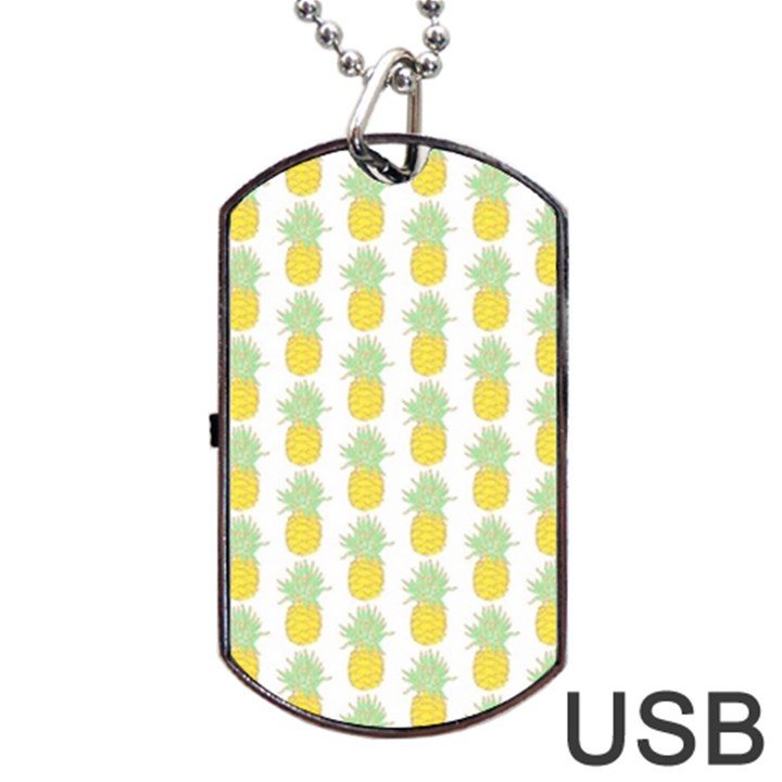 Pineapple Glitter Dog Tag USB Flash (Two Sides)