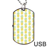 Pineapple Glitter Dog Tag USB Flash (Two Sides) Back