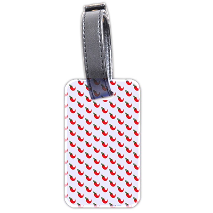 Small Mini Peppers White Luggage Tag (two sides)