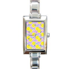 Purple Lemons  Rectangle Italian Charm Watch by ConteMonfrey