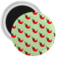 Small Mini Peppers Green 3  Magnets by ConteMonfrey