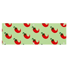 Small Mini Peppers Green Banner And Sign 6  X 2  by ConteMonfrey