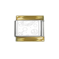 The Cuteness Of Saturn Gold Trim Italian Charm (9mm) by ConteMonfrey