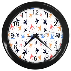 Sky Birds - Airplanes Wall Clock (black) by ConteMonfrey