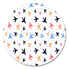 Sky Birds - Airplanes Magnet 5  (round) by ConteMonfrey