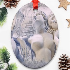 Three Graces Collage Artwork Ornament (oval) by dflcprintsclothing