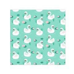 Elegant Swan Seamless Pattern Square Satin Scarf (30  X 30 ) by Wegoenart