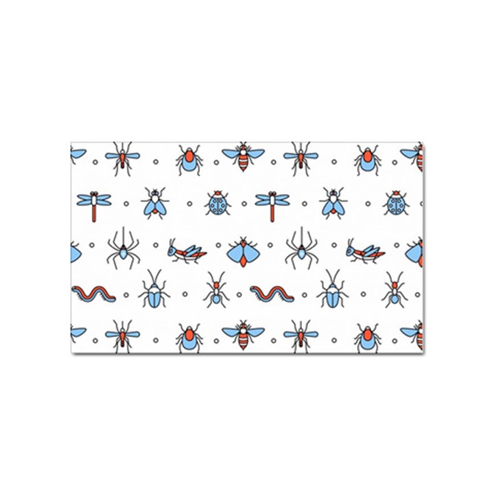 Insect Icon Seamless Pattern Sticker Rectangular (100 pack)