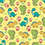 Seamless pattern with cute dinosaurs character Play Mat (Square) Front