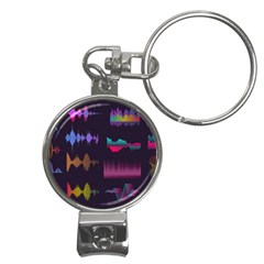 Colorful-sound-wave-set Nail Clippers Key Chain by Wegoenart