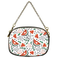 Seamless-vector-pattern-with-watermelons-mint Chain Purse (two Sides) by Wegoenart