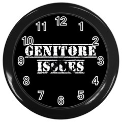 Genitore Issues  Wall Clock (black) by ConteMonfrey