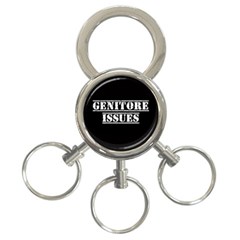 Genitore Issues  3-ring Key Chain by ConteMonfrey