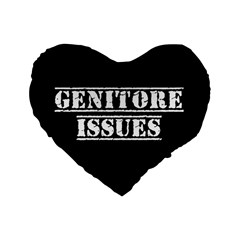 Genitore Issues  Standard 16  Premium Flano Heart Shape Cushions by ConteMonfrey