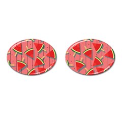 Red Watermelon Popsicle Cufflinks (oval) by ConteMonfrey