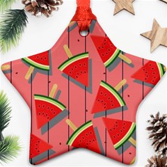 Red Watermelon Popsicle Star Ornament (two Sides) by ConteMonfrey