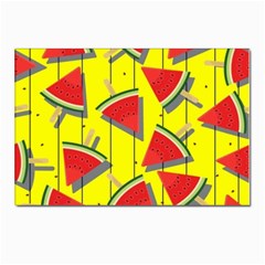 Yellow Watermelon Popsicle  Postcards 5  X 7  (pkg Of 10) by ConteMonfrey