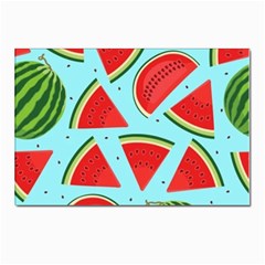 Blue Watermelon Postcards 5  X 7  (pkg Of 10) by ConteMonfrey