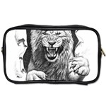 Drawing Angry Male Lion Roar Animal Toiletries Bag (Two Sides) Front