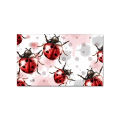 Ladybugs-pattern-texture-watercolor Sticker (rectangular) by Wegoenart