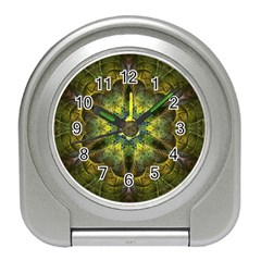 Fractal Fantasy Design Background Travel Alarm Clock by Wegoenart