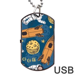 Missile Pattern Dog Tag Usb Flash (two Sides) by Wegoenart