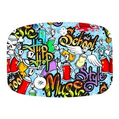 Graffiti Characters Seamless Patterns Mini Square Pill Box by Wegoenart