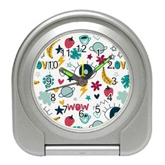 Wallpaper Background Cute Design Travel Alarm Clock by Wegoenart