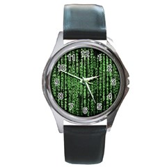 Matrix Technology Tech Data Digital Network Round Metal Watch by Wegoenart