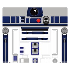 Robot R2d2 R2 D2 Pattern Double Sided Flano Blanket (small)  by Jancukart