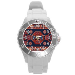 Armenian Carpet Round Plastic Sport Watch (l) by Gohar