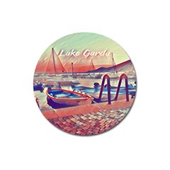 Boats On Lake Garda Magnet 3  (round) by ConteMonfrey