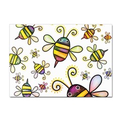 Bee Doodle Cartoon Sticker A4 (10 Pack) by Wegoenart