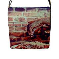 There`s No Such A Thing As Too Much Cheese Flap Closure Messenger Bag (l) by ConteMonfrey