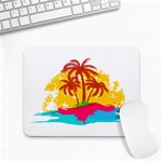 Holiday Tropical Elements Leaf Orange Small Mousepad Front