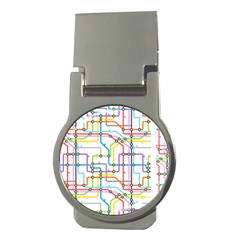 Tube Map Seamless Pattern Money Clips (round)  by Jancukart