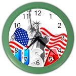 New York City Holiday United States Usa Color Wall Clock Front