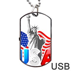 New York City Holiday United States Usa Dog Tag Usb Flash (two Sides) by Jancukart