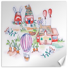 Easter Village  Canvas 12  X 12  by ConteMonfrey